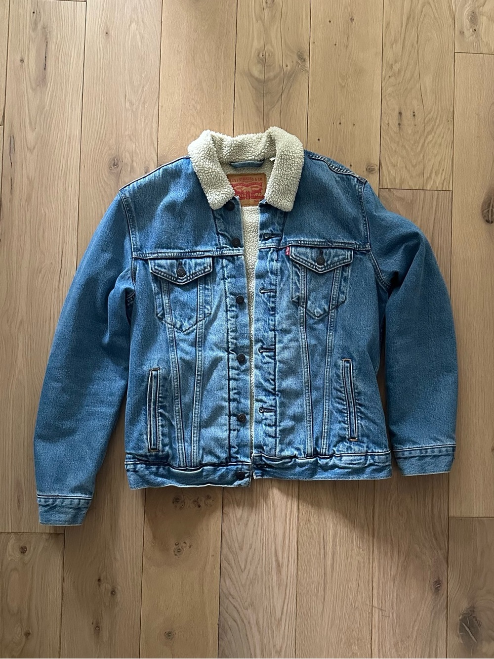 Levi's Light Blue Denim Sherpa-Lined Jacket